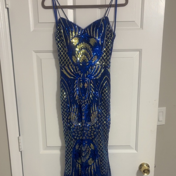 Dave and Johnny 11120 Royal Prom Dress - Picture 1 of 4